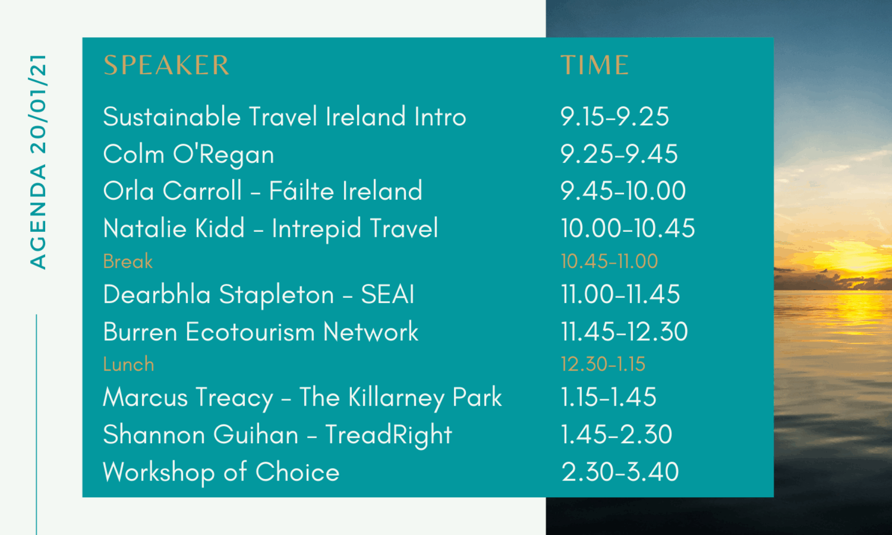 Inspiring Sustainable Tourism Conference 2021 Agenda.